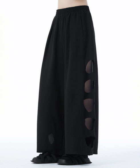 Dot Slit Wide Pants