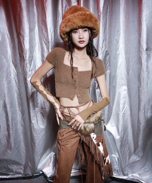 Fur Trimmed Hip Belt