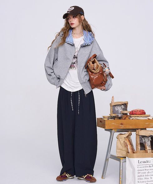 Frill Check Hoodie