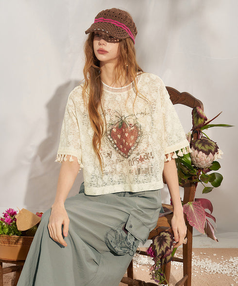 Berry Veil Top