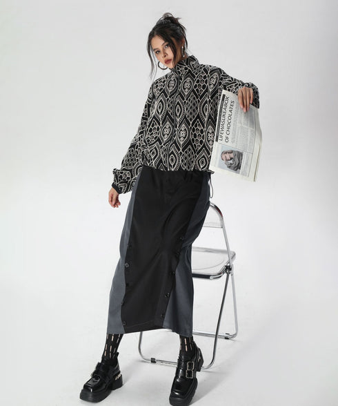 Ornate Pattern Zip Jacket