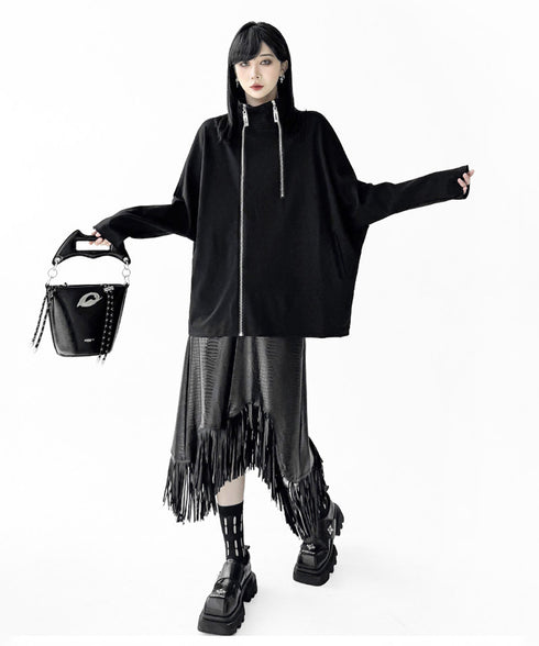 Zip Flow Poncho Top