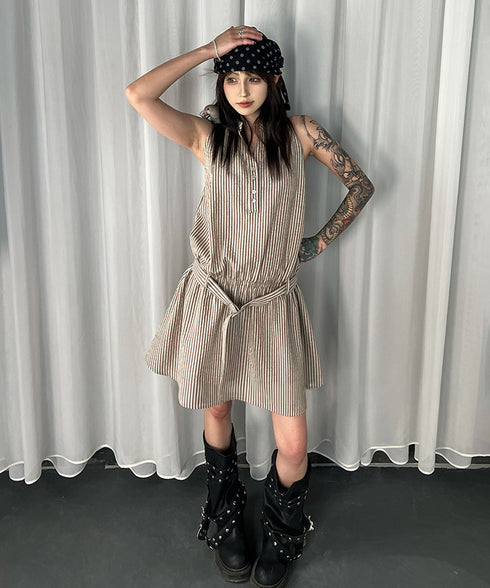 Belted Stripe Dress
