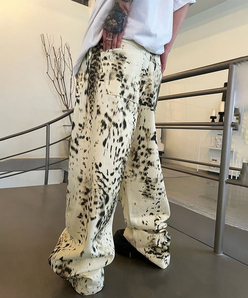 Abstract Ink Wide Pants