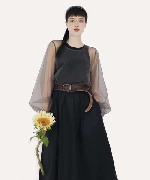 Aerial Veil Sleeve Top