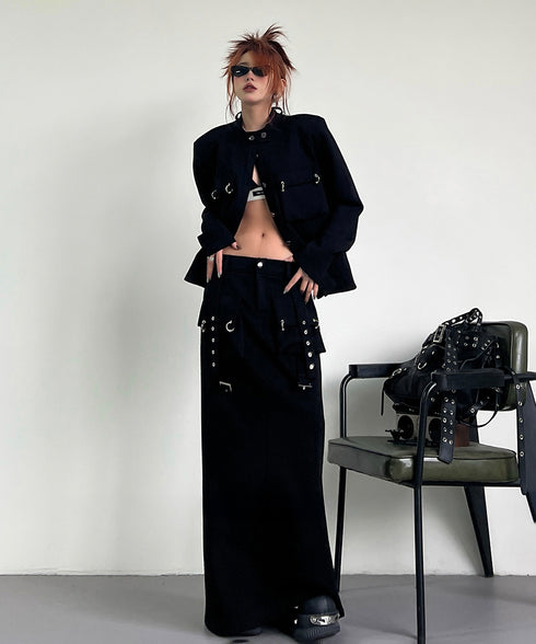 Utility Pocket Jacket&Cargo Long Skirt Series