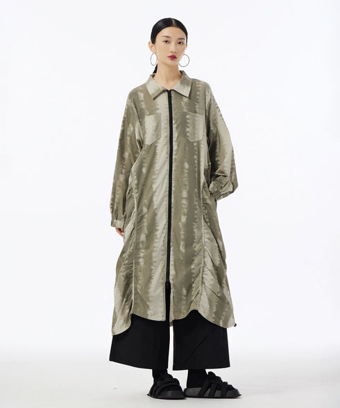 Glare Texture Zip Top