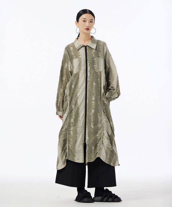 Glare Texture Zip Top