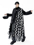 Patch Jacquard Fringe Coat