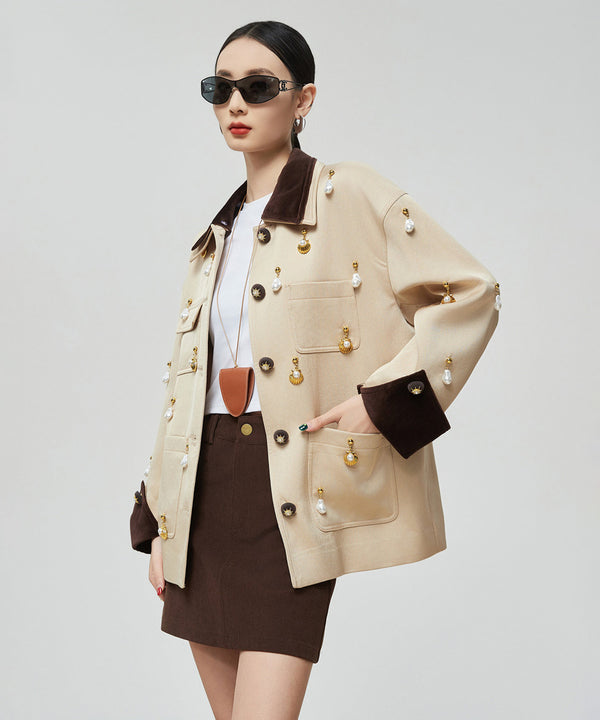Pearl Charm Panel Jacket