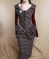 Plaid Draped Corset Dress