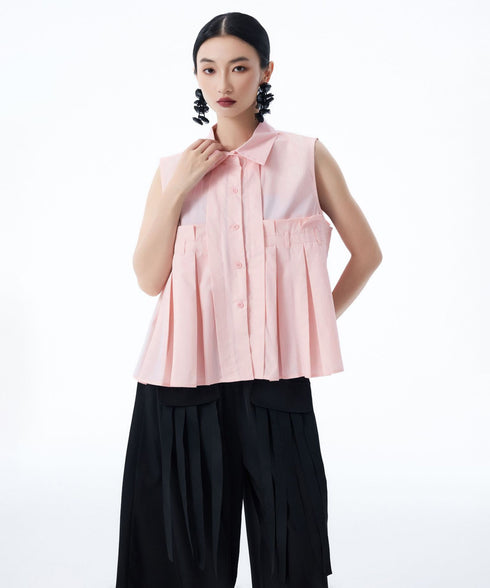 Nivelle Pleat Blouse