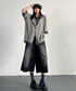 Grid Lapel Blouse