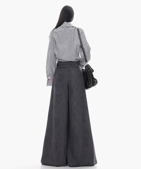 Frayed Contrast Knit Top