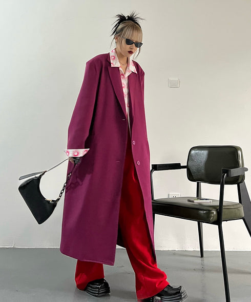 Magenta Long Coat