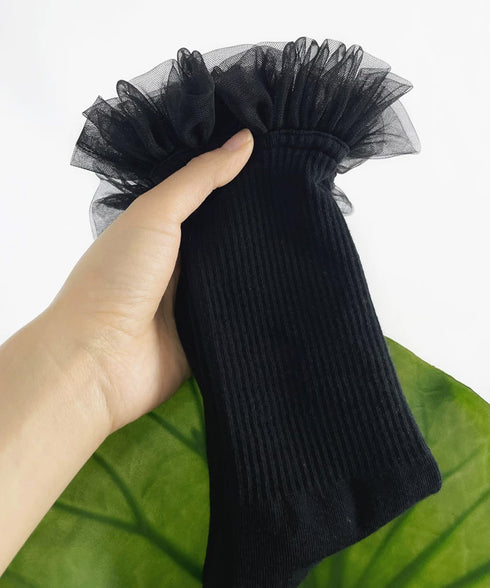 Halo Frill Rib Socks