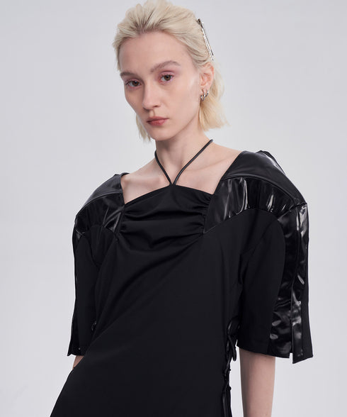 Gloss Panel Strap Dress