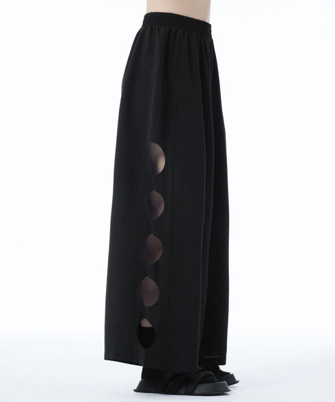 Dot Slit Wide Pants