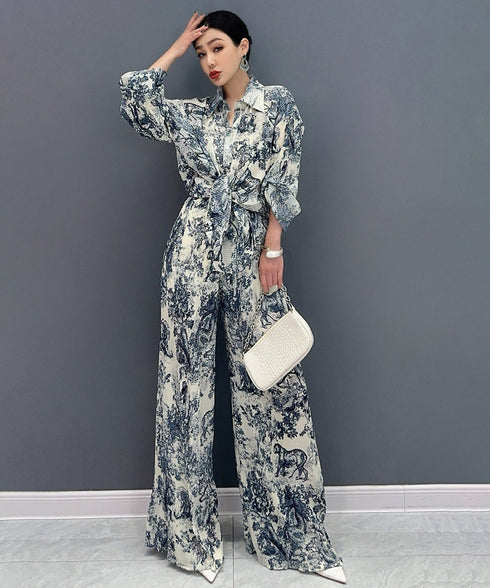 Toile Scene Blouse&Pants Co-ord