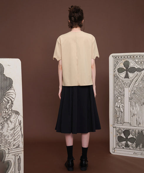 Card Motif Collar Blouse