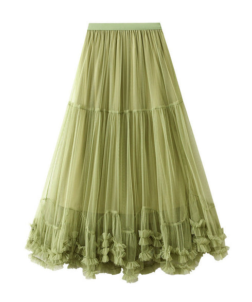 Volume Tiered Tulle Maxi Skirt