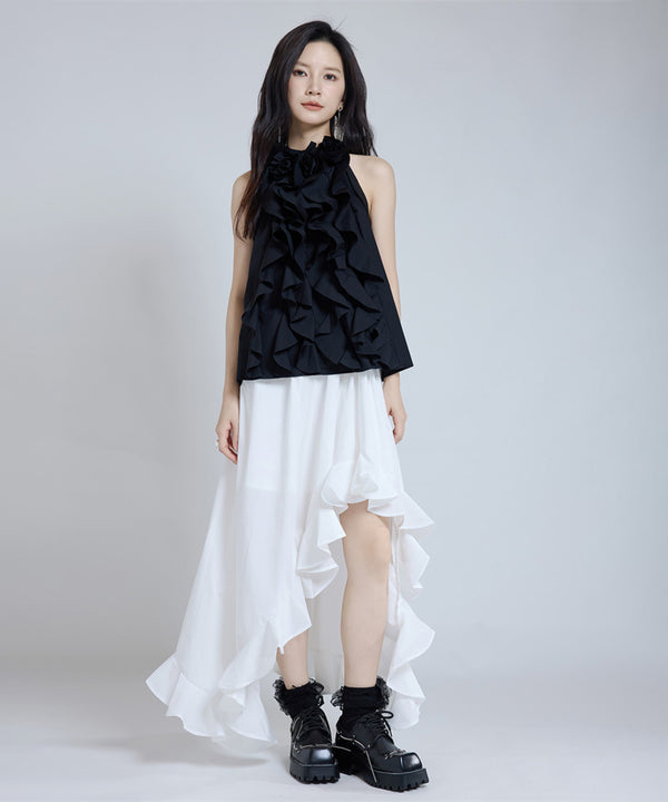 Wave Hem Skirt
