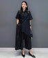 Sheer Panel Asym Cut Blouse