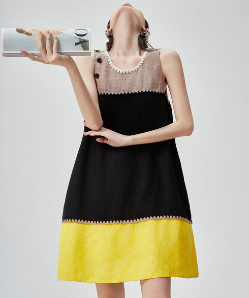 Tricolor Layered Dress