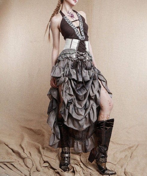 Dark Mist Ruffle Skirt