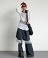 Pinstripe Lace Layered Pants