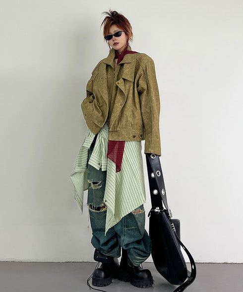 Fold Crest Zip Jacket