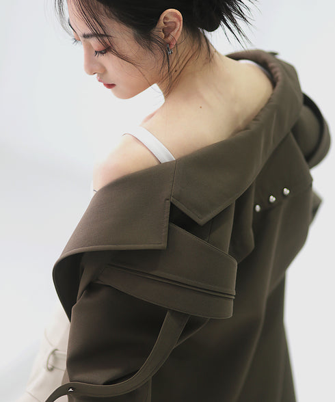 Split Layered Buckle Jacket