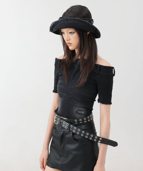 Denim Belt Visor