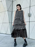 Layered Check Frill Dress