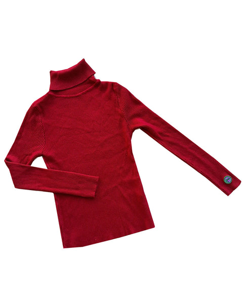 Rib Turtleneck Knit Top