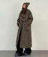Herringbone Toggle Long Coat