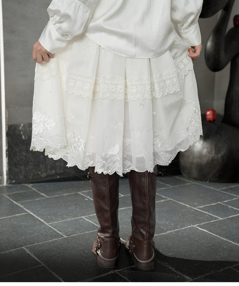Aviary Embroidered Skirt