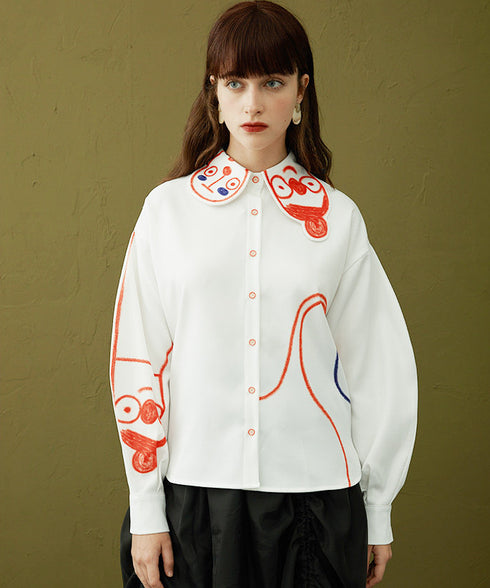 Doodle Collar Blouse