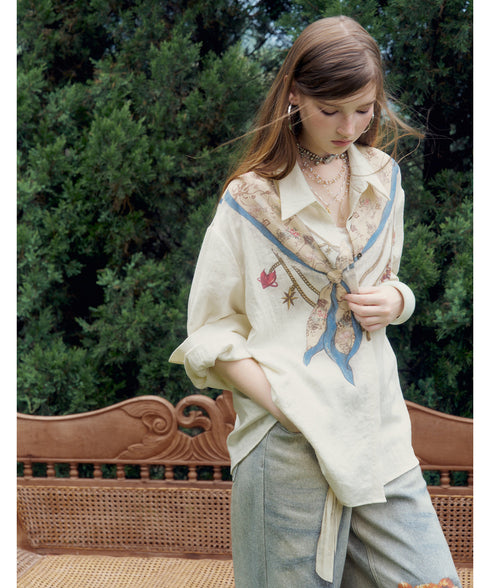 Bijou Print Blouse