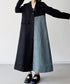 Contrast Paneled Tailored Coat