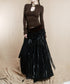Faux Fur Fringe Wrap Skirt