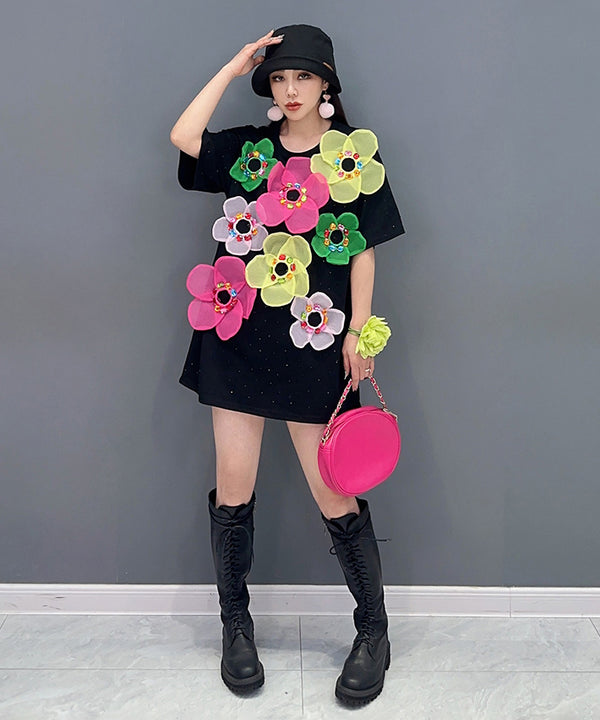 Jewel Flower Over T-shirts