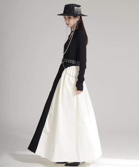 Glossy Dot Bow Blouse