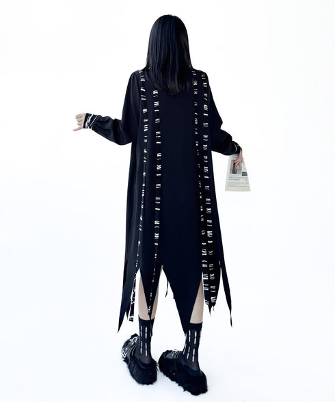 Frayed Contrast Knit Top