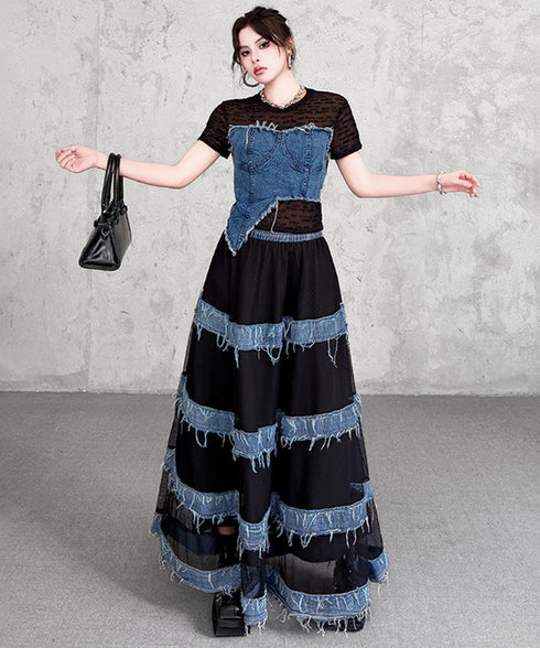 Fray Tier Skirt