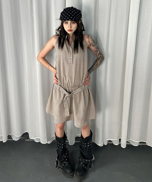 Belted Stripe Dress