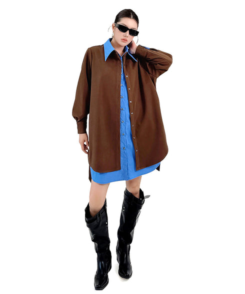 Bicolor Zip Top & Skirt Co-ord