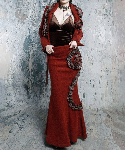 Rose Ruffle Mermaid Skirt