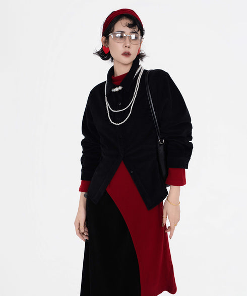 Corduroy Twist Front Blouse