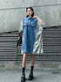 Panel Mix Denim Dress